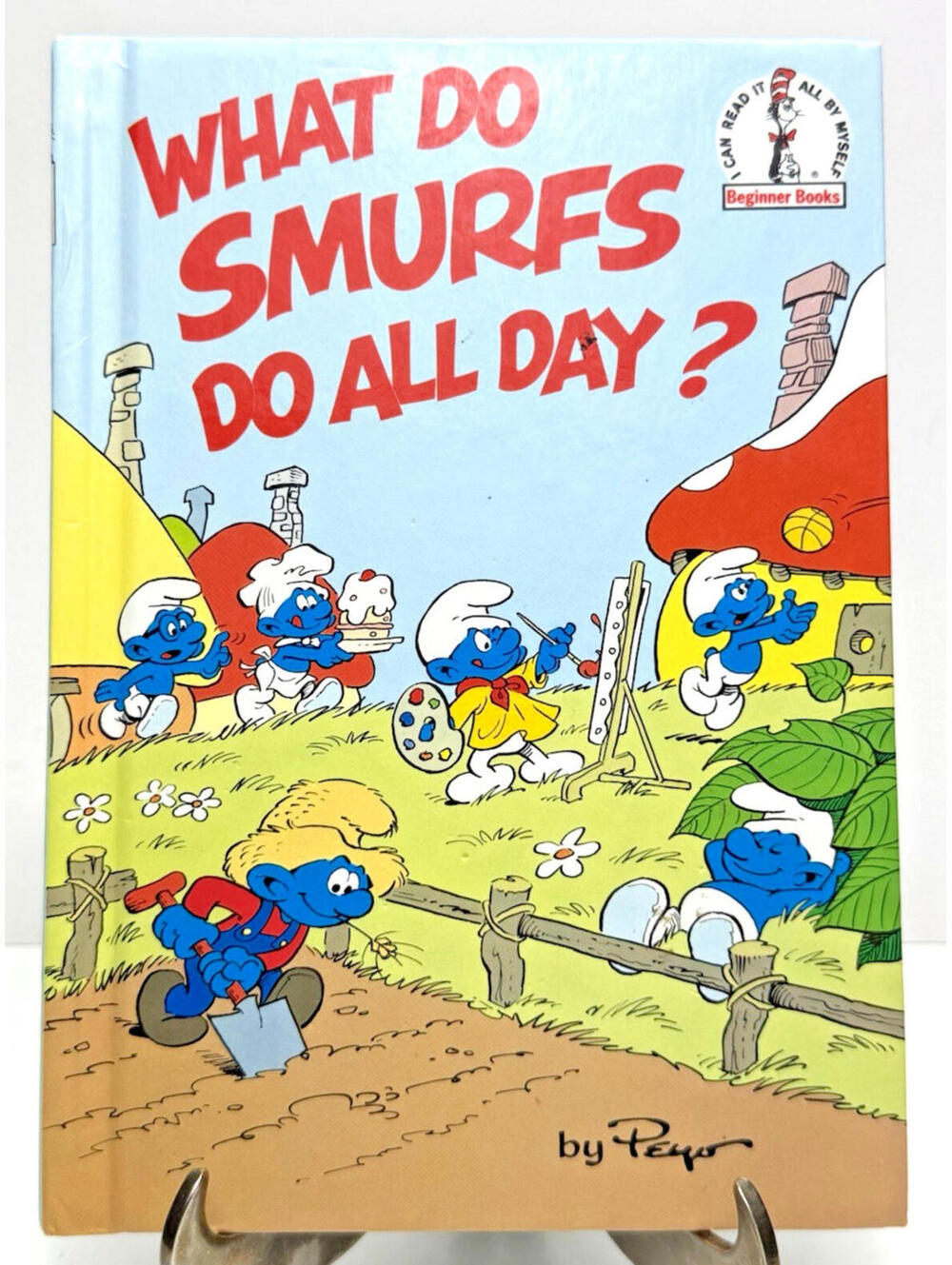 Vtg 1983 What Do Smurfs Do All Day? PEYO Story Picture Book Random House Suess